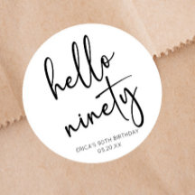 Hallo negentig minimalistisch eenvoudig 90ste verj