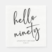 Hallo negentig minimalistisch eenvoudig 90ste verj servet (Voorkant)