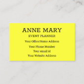 Hallo Neon Yellow Kleurrijke Cool Typography Scrip Visitekaartje (Achterkant)