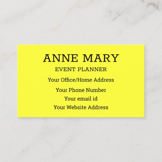 Hallo Neon Yellow Kleurrijke Cool Typography Scrip Visitekaartje (Achterkant)