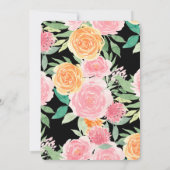 hallo New Baby Foto Aangepaste roze bloemen Kaart (Achterkant)