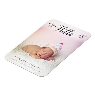 hallo New Baby Girl Boy Persoonlijke Foto Magnet Magneet