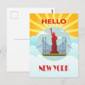 Hallo New York reizen Briefkaart (Voorkant / Achterkant)