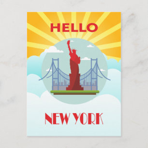  Hallo New York reizen Briefkaart