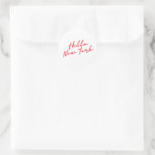 hallo New York Ronde Sticker (Tas)