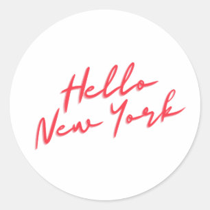 hallo New York Ronde Sticker