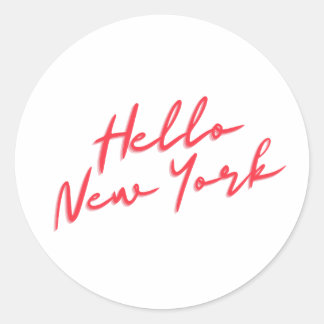 hallo New York Ronde Sticker