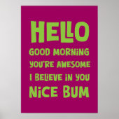 Hallo Nice Bum Poster (Voorkant)