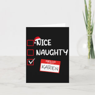 Hallo Nice Naughty? Mijn naam is Karen Santa Xmas  Kaart