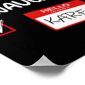 Hallo Nice Naughty? Mijn naam is Karen Santa Xmas  Poster (Hoek)