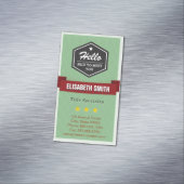 hallo Nice om u te ontmoeten - Modern  stijlvol Magnetisch Visitekaartje (Voorbeeld)