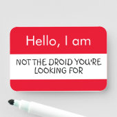 hallo... Niet de druid die je zoekt Naamplaatje (In situ)