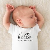 Hallo Nieuwe Baby Aankomst Aankondiging Romper