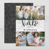 HALLO NIEUWE JAARKAART FEESTDAGENKAART (Voorkant / Achterkant)