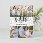 HALLO NIEUWE JAARKAART FEESTDAGENKAART (Staand voorkant)