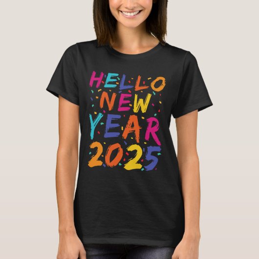 Hallo Nieuwjaar 2025 Family Matching Celebration P T-shirt (Voorkant)