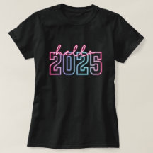 Hallo Nieuwjaar 2025 | Neon Happy New Year T-shirt