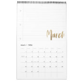 hallo Nieuwjaar beste jaar ooit | Lijnpapier voor  Kalender (Mar 2026)