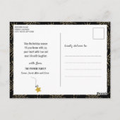 hallo nieuwjaar Festive Fireworks Gold Glitter Chi Briefkaart (Achterkant)