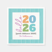 hallo nieuwjaar oude, moderne Humor voor aangepast Servet (Voorkant)