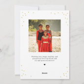 hallo nieuwjaars EDITABLE COLOR Holiday-fotokaart Feestdagenkaart (Achterkant)