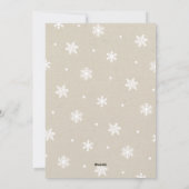 hallo nieuwjaarsfoto van Rustic Faux Burlap Feestdagenkaart (Achterkant)