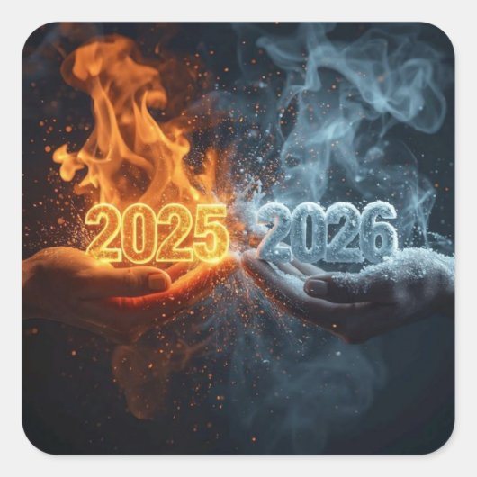 Hallo Nieuwjaarsstemming Sticker (Voorkant)