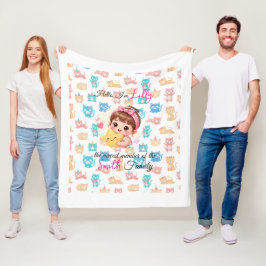 Hallo nieuwste familielid patronen kat maatwerk fleece deken