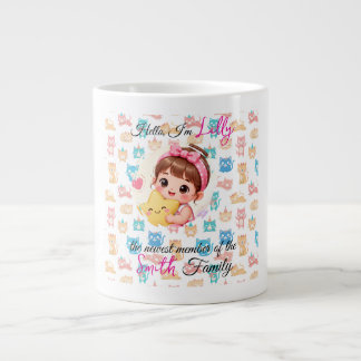 Hallo nieuwste familielid patronen kat maatwerk grote koffiekop