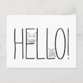 Hallo Night Owls Briefkaart (Voorkant)