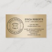 hallo Notarisondertekenaar Elegant Navy Gold Visitekaartje (Achterkant)