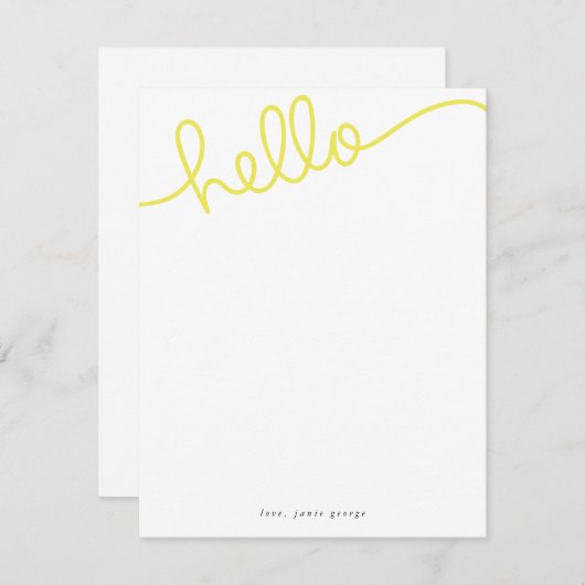 hallo Note Cards Kaart (Voorkant / Achterkant)