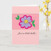 hallo notecard-blanco kaart (Gele Bloem)