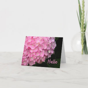hallo Notecard, "Roze hortensia/Rio" Kaart