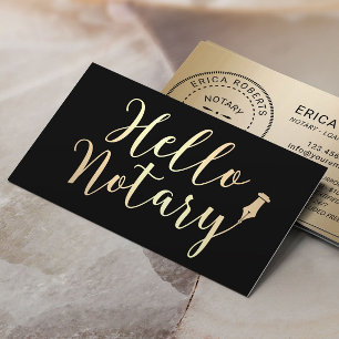 hallo Notional Loan Signing Agent Elegant Black Go Visitekaartje