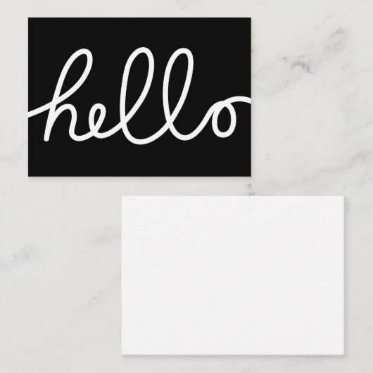 hallo notitiekaartje (Voorkant / Achterkant)