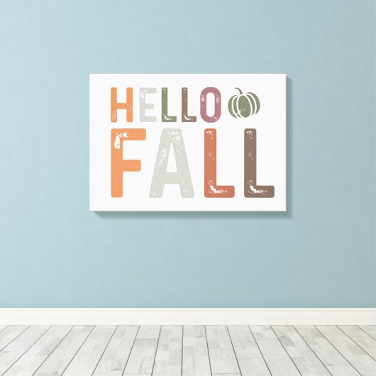 Hallo Nou? Herfst Canvas Afdruk (Insitu (Houten vloer))