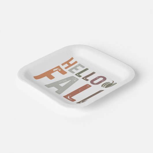 Hallo Nou? Herfst Papieren Bordje (Gebogen)