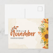 Hallo november  briefkaart (Voorkant / Achterkant)