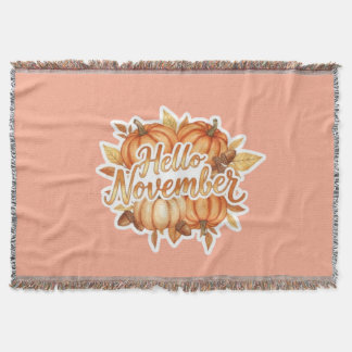 Hallo November - Gezellige herfst ontwerp Deken