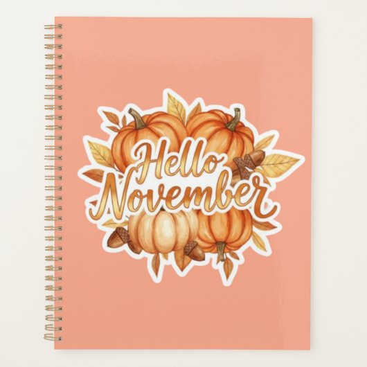Hallo November - Gezellige herfst ontwerp Planner (Voorkant)