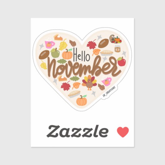 hallo november sticker (Vel)