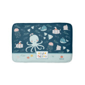 hallo Ocean Octopus Nautical Blue Kind Bathroom Badmat (Voorkant)