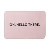 Hallo Oh daar typografie | Lichtroze badmat (Voorkant)
