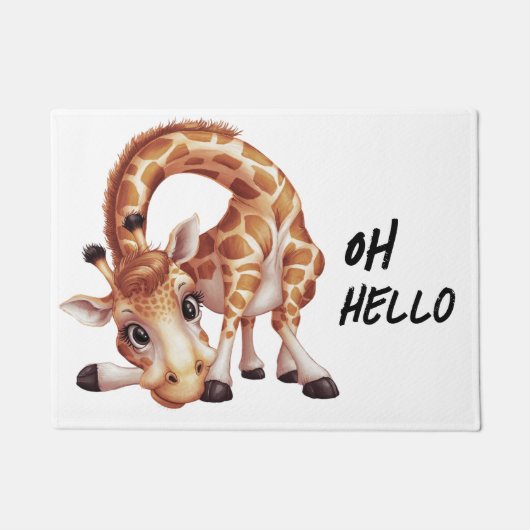 Hallo Oh Giraffe Deurmat (Voorkant)