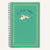 hallo "Oh! There" Yellow Lab Puppy Green Custom Notitieboek (Voorkant)