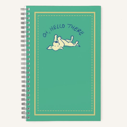 hallo "Oh! There" Yellow Lab Puppy Green Custom Notitieboek (Voorkant)