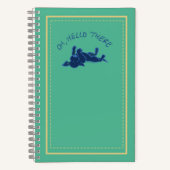 hallo "Oh! There" Zwart Lab Puppy Groen Custom Notitieboek (Voorkant)