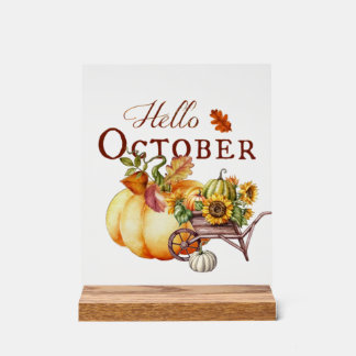 Hallo oktober acryl bord