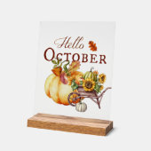Hallo oktober  acryl bord (Hoek)